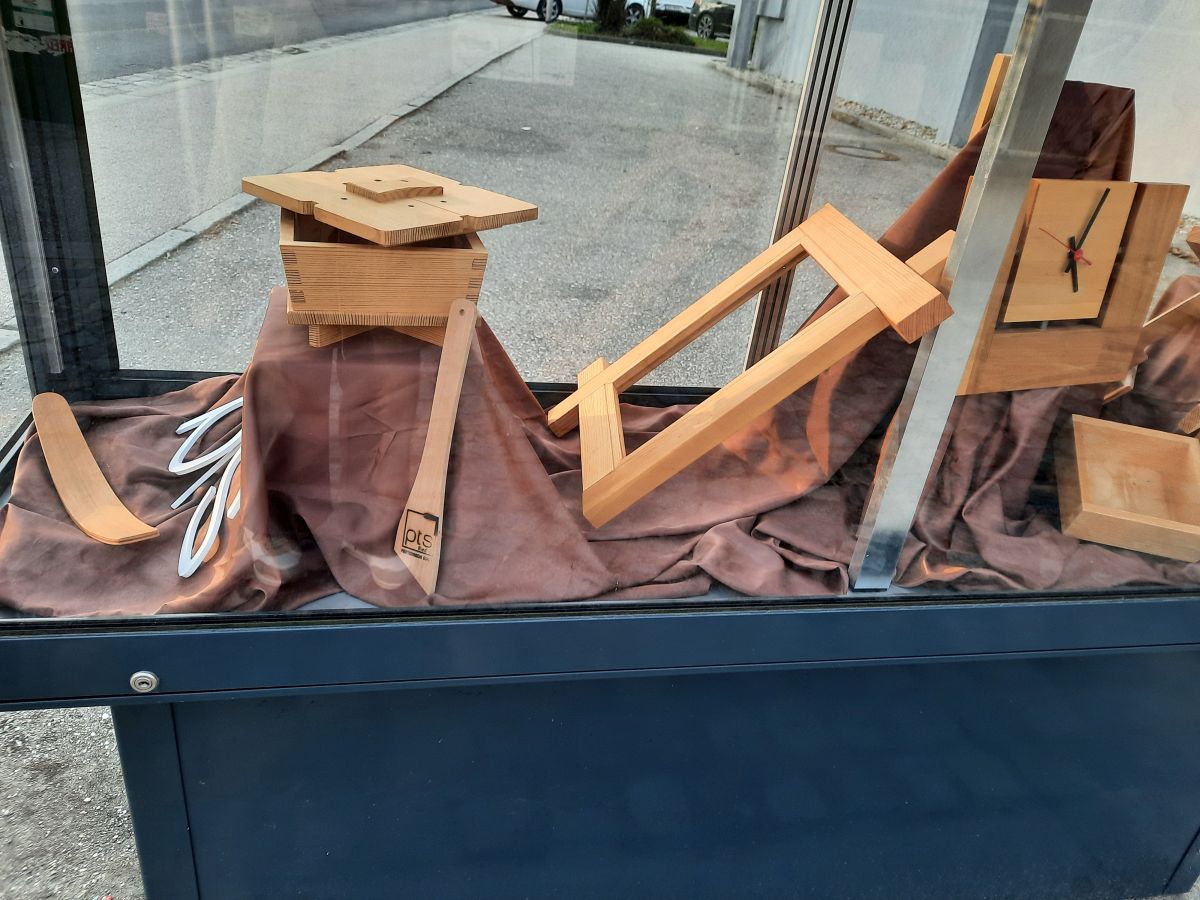 Schaufenster Holz